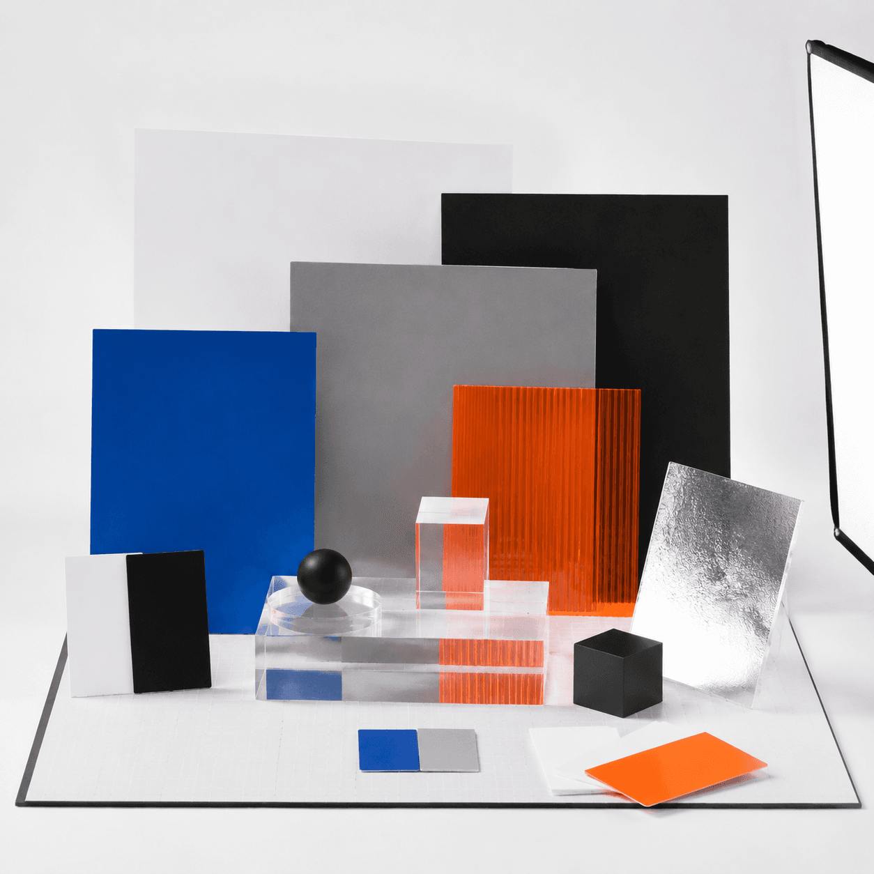 Flat Lay Grid Mat for tabletop product photography
