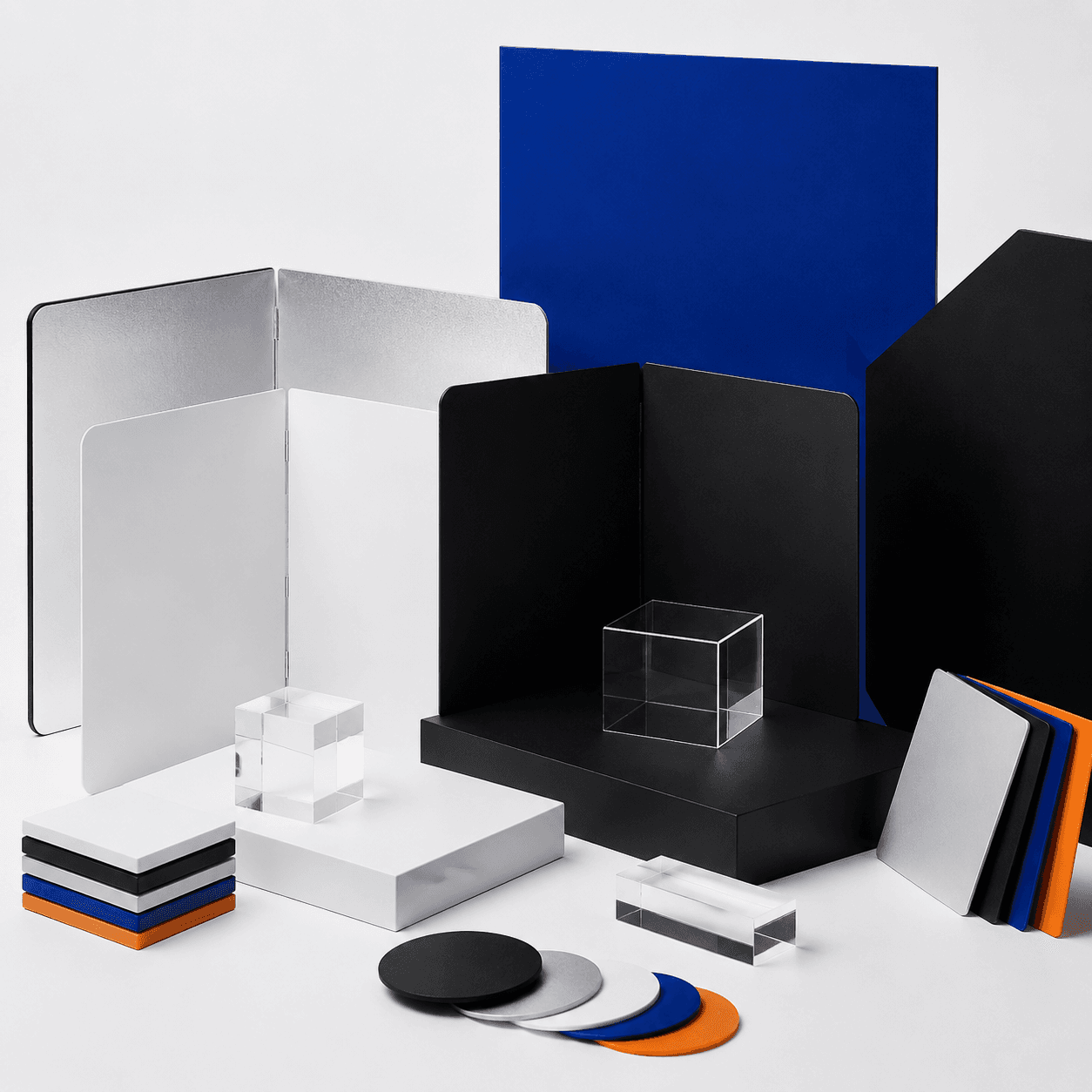 Foldable Reflector Cards for tabletop product photography